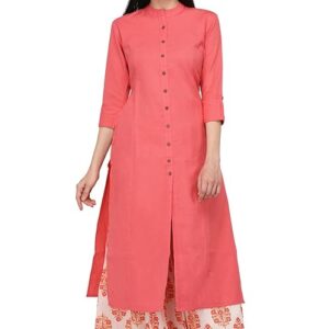 Pistaa's Women's Cotton Solid Readymade Salwar Suit Set