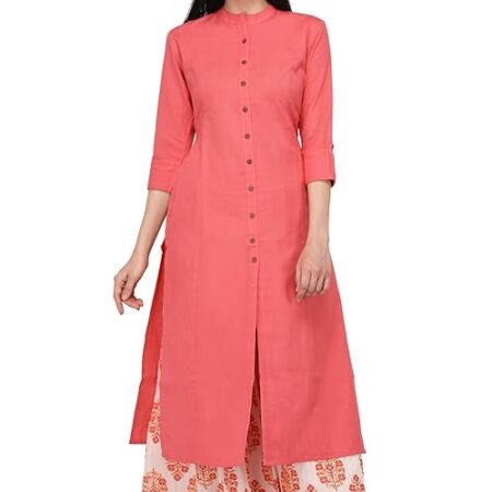 Pistaa's Women's Cotton Solid Readymade Salwar Suit Set